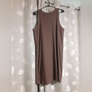 Old Navy 2X Brown Ribbed Tank Dress